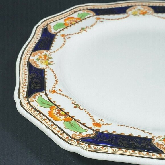Vintage Royal Caledonia Square Plate Cobalt Blue RDY1,1933 England 9 1/4 inch - Picture 3 of 11